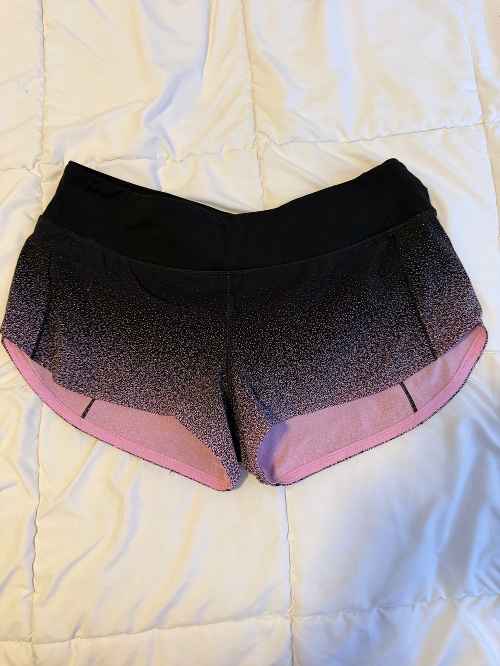 Lululemon athletica Black to Pink Ombre Speed Shorts